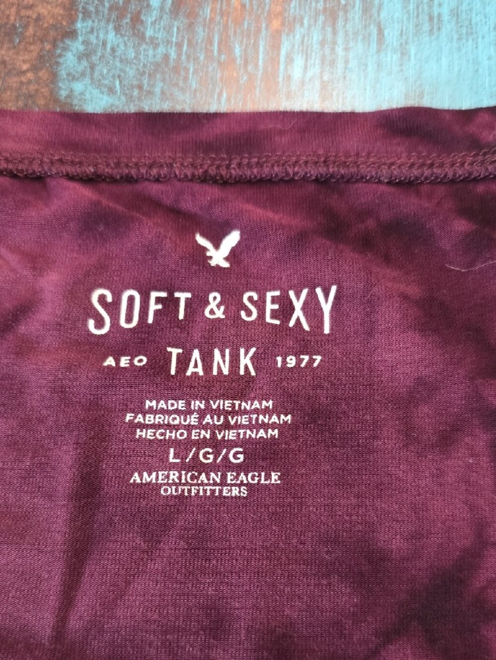 American Eagle Outfitters Women's Tie-Dye Tank Top in Plum - Picture 2 of 2